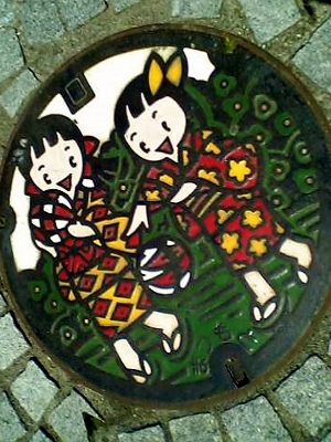 松本市のマンホールのふた　長野県