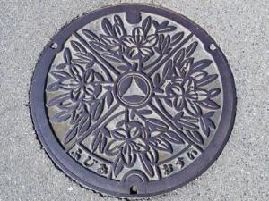 前橋市富士見のマンホールのふた　群馬県
